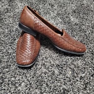 Woven Leather Loafers